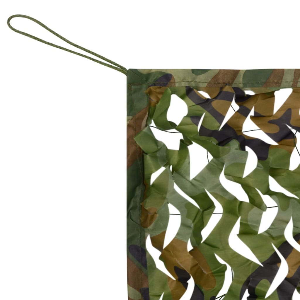 vidaXL Filet de camouflage avec sac de rangement 1,5x5 m Vert