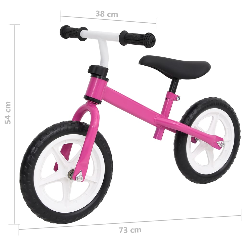vidaXL Vélo d'équilibre roues de 9,5 pouces rose