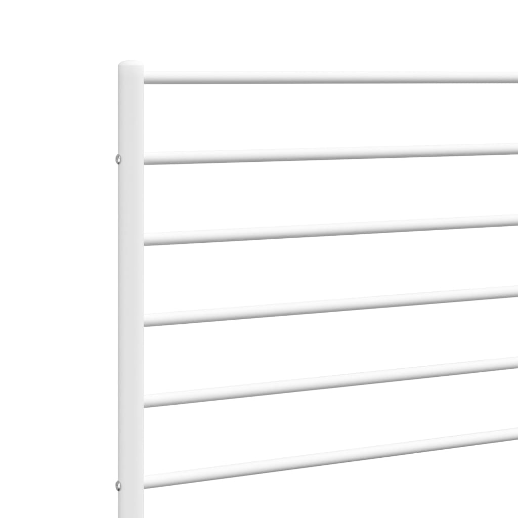 vidaXL Tête de lit métal blanc 150 cm