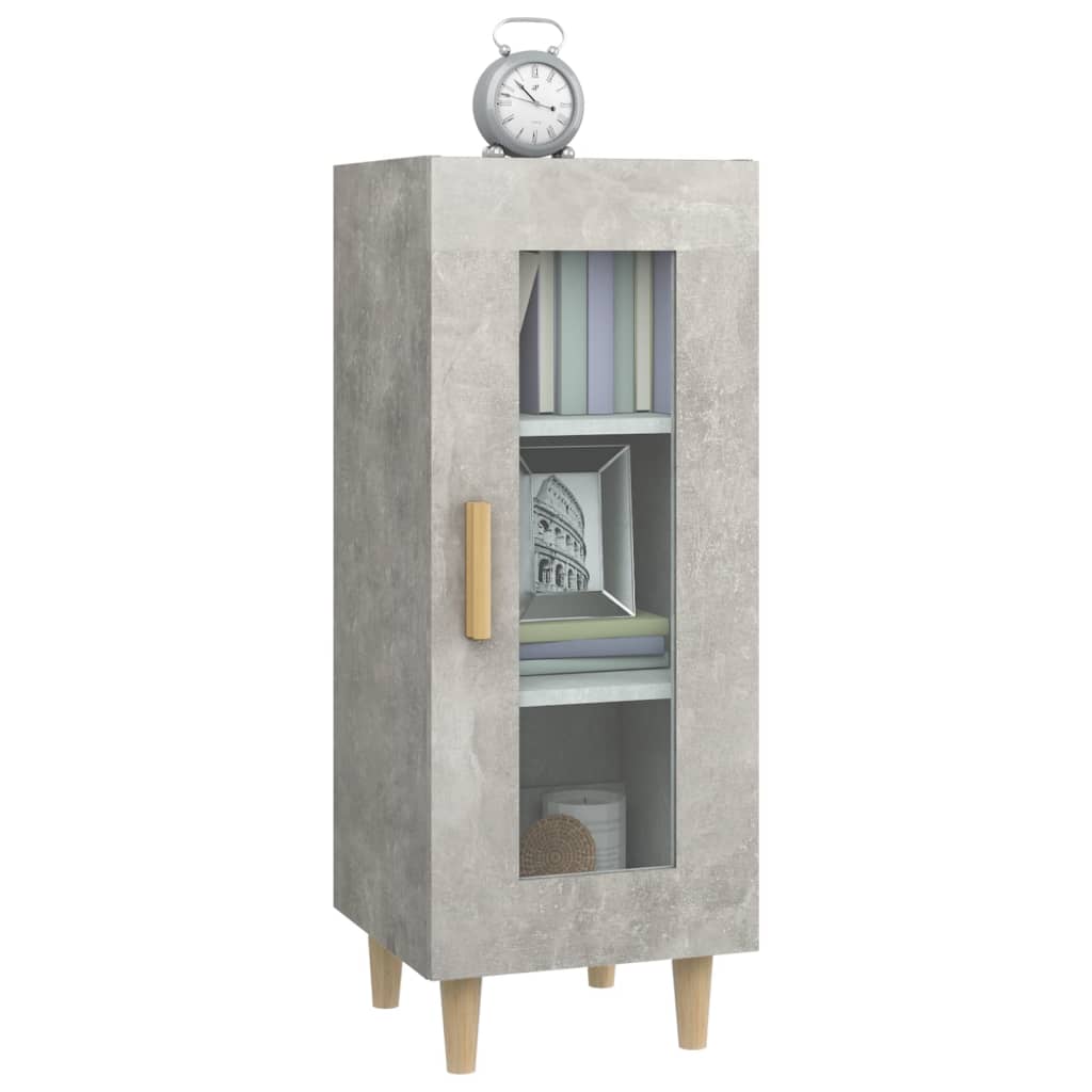 vidaXL Buffet Gris béton 34,5x34x90 cm Bois d'ingénierie