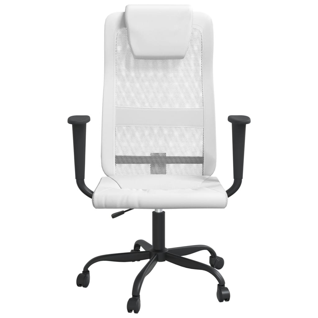 vidaXL Chaise de bureau réglable en hauteur blanc