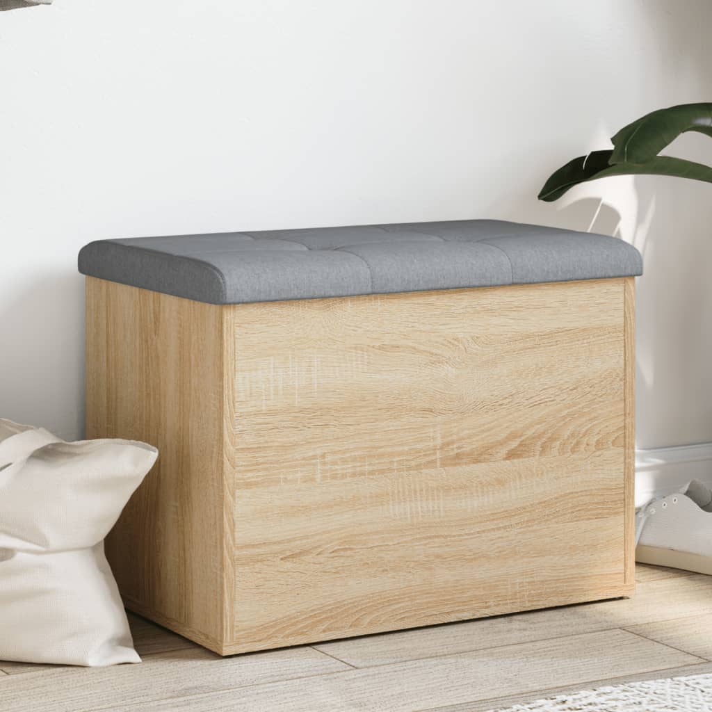 vidaXL Banc de rangement chêne sonoma 62x42x45 cm bois d'ingénierie