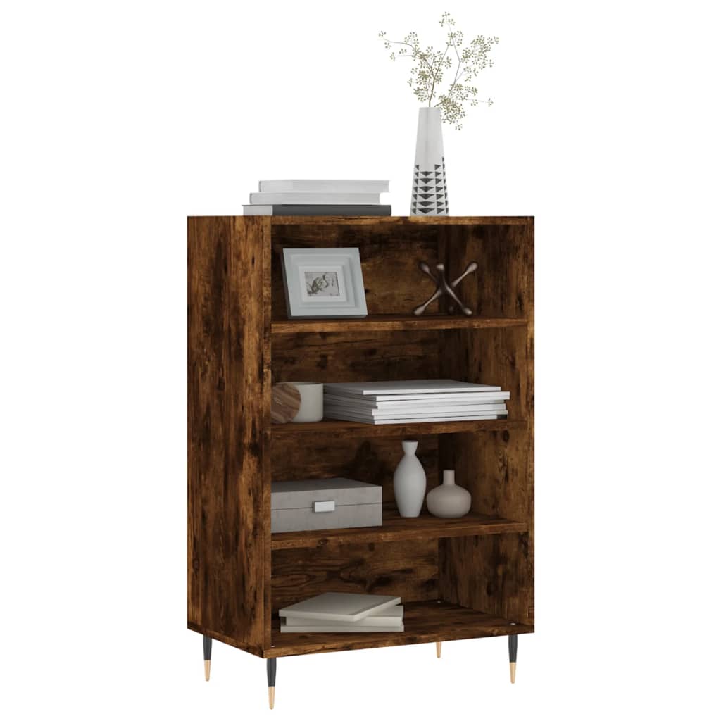 vidaXL Buffet haut chêne fumé 57x35x90 cm bois d'ingénierie