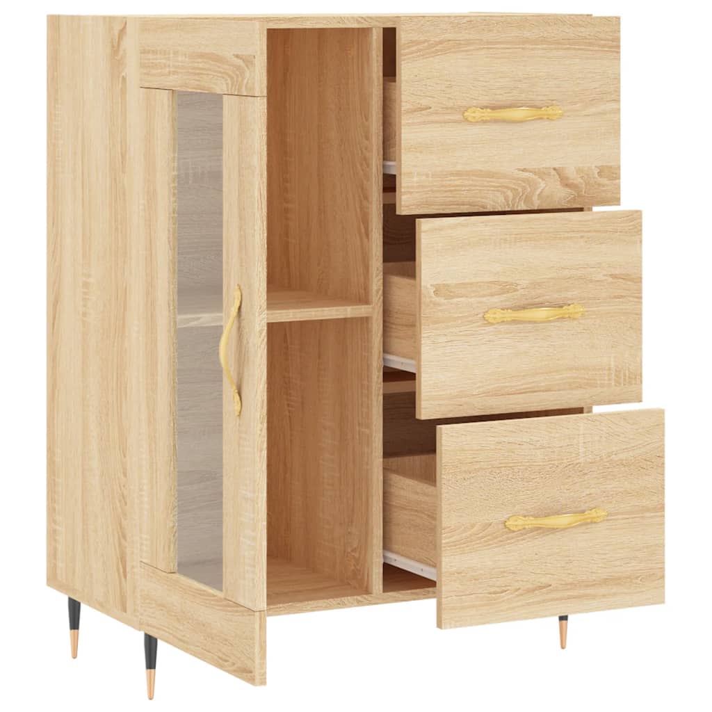 vidaXL Buffet chêne sonoma 69,5x34x90 cm bois d'ingénierie