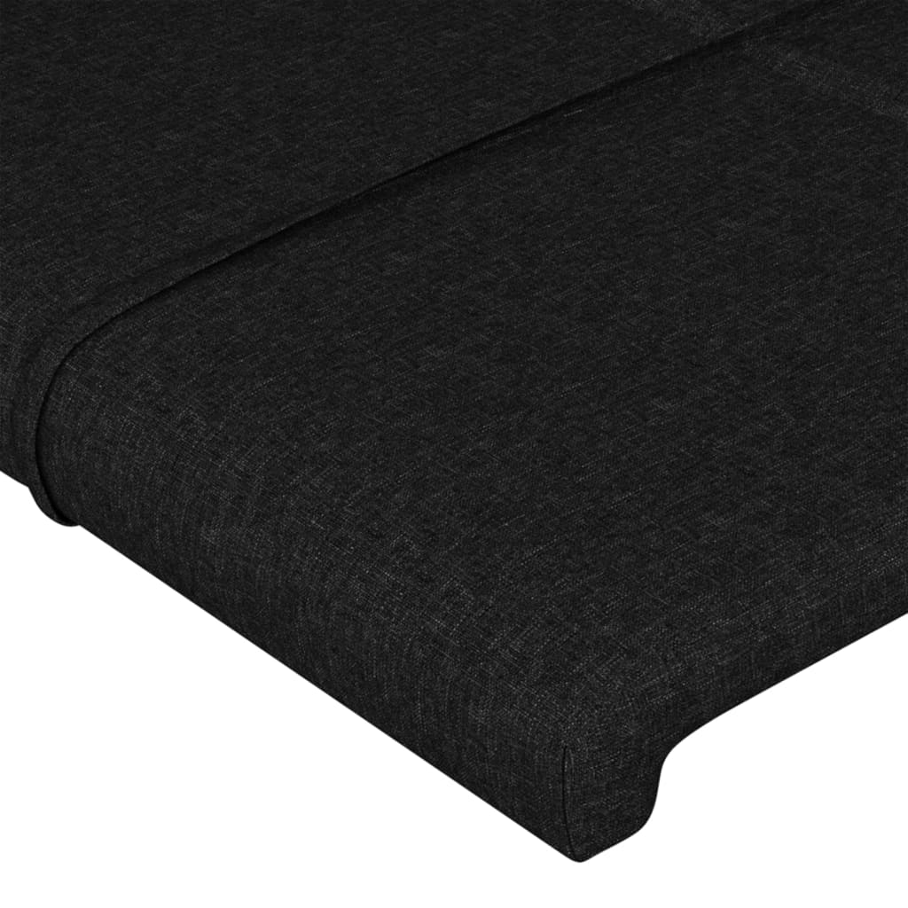 vidaXL Tête de lit à LED Noir 200x5x118/128 cm Tissu