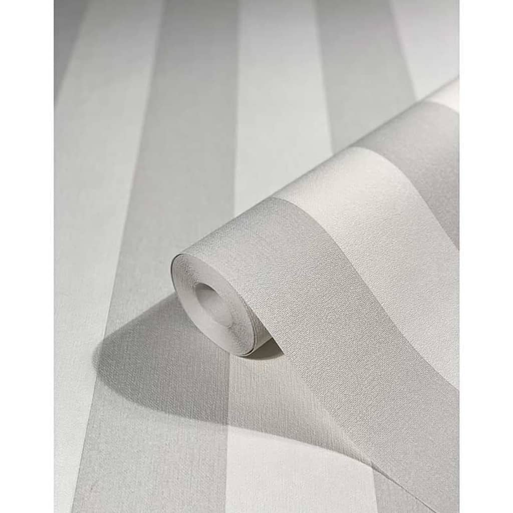 Noordwand Papier peint Topchic Stripes Gris clair et blanc