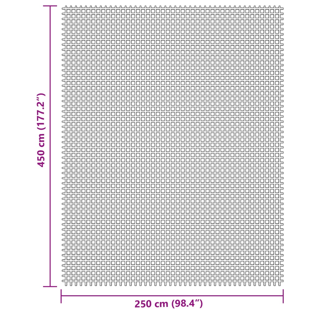 vidaXL Tapis de sol de camping gris clair 4,5x2,5 m