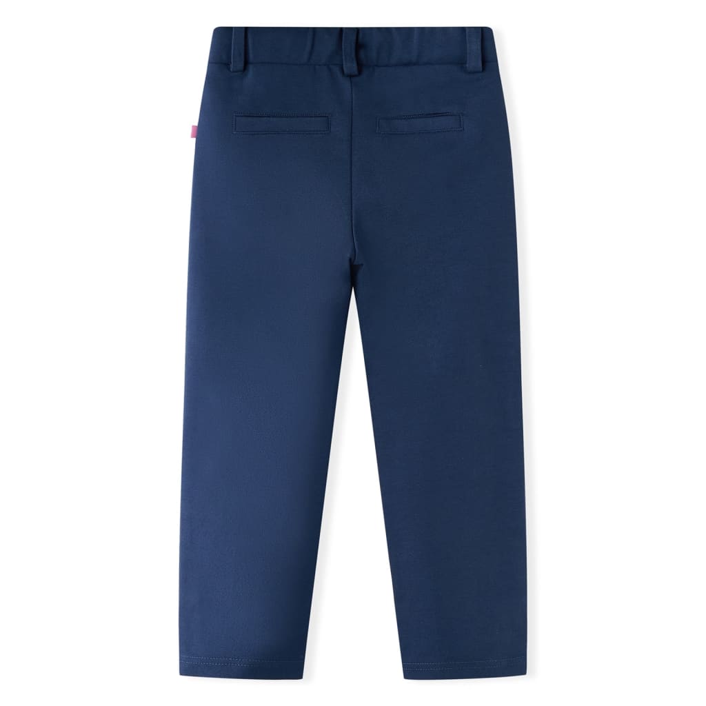 Pantalons pour enfants avec bordures noires bleu marine 116