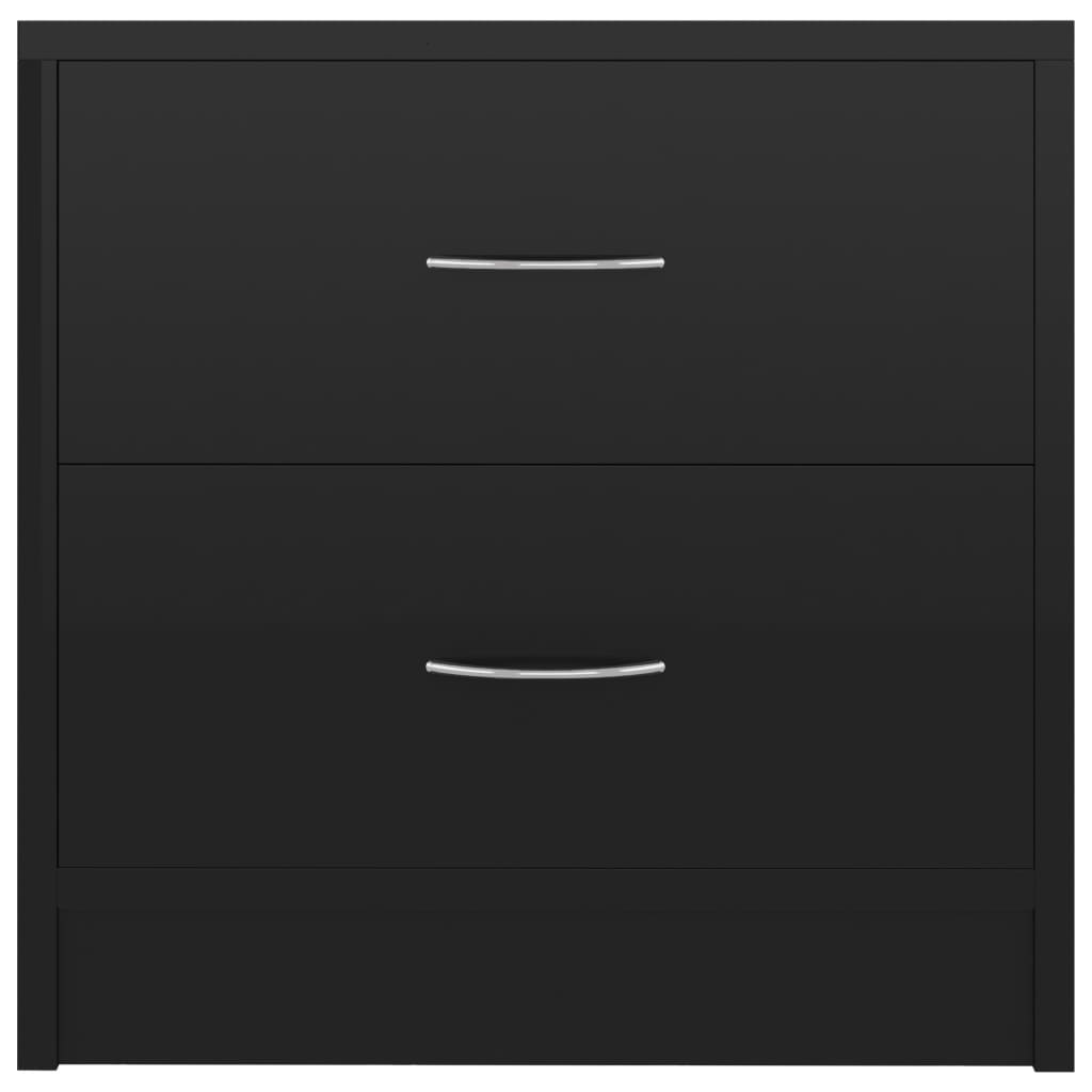 vidaXL Table de chevet Noir brillant 40 x 30 x 40 cm Aggloméré