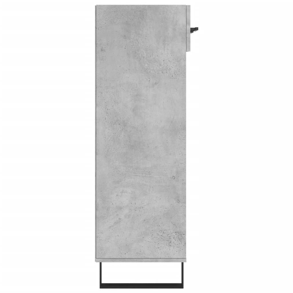 vidaXL Armoire à chaussures gris béton 60x35x105 cm bois d'ingénierie