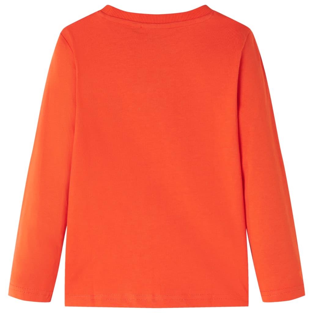 T-shirt enfants manches longues orange vif 140