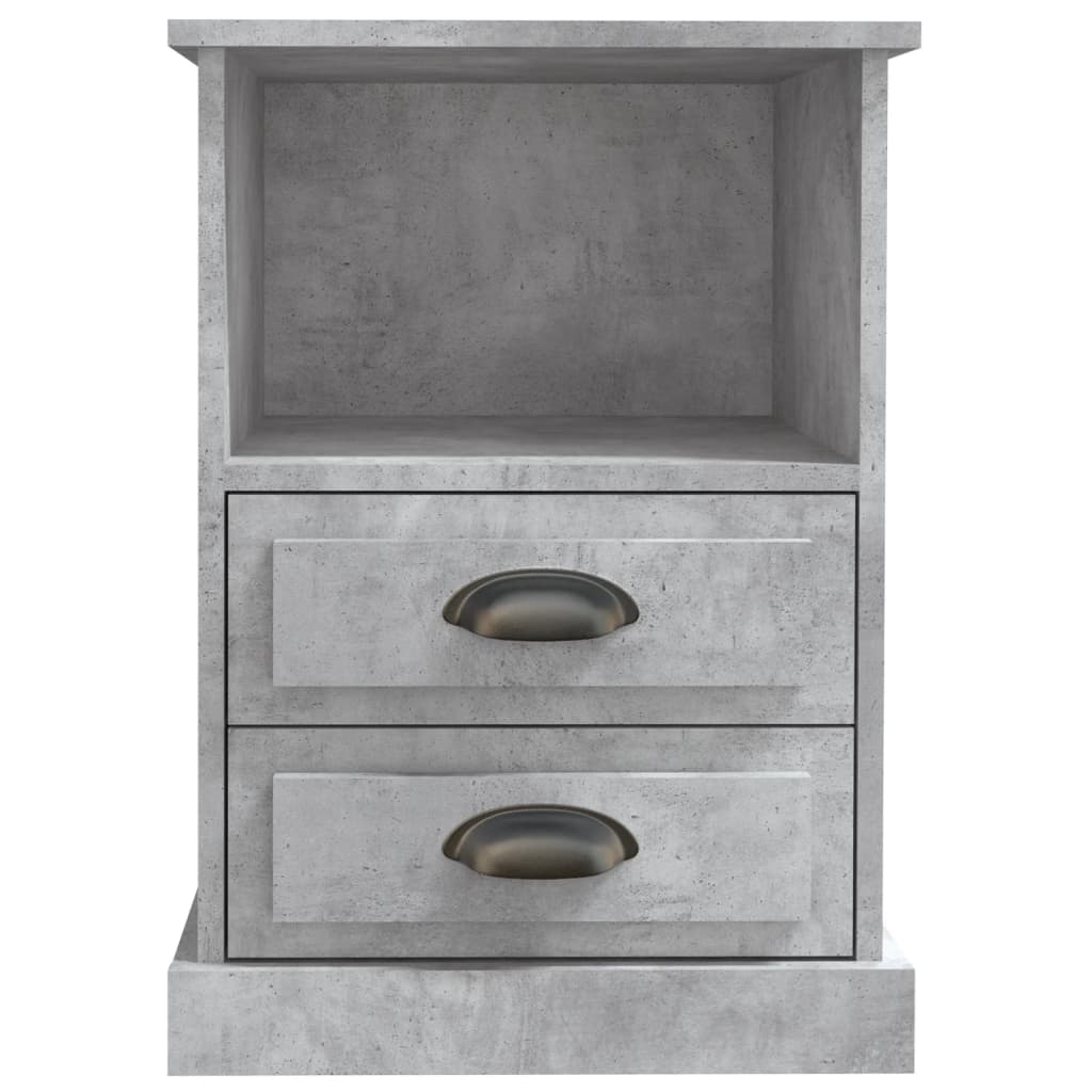 vidaXL Table de chevet gris béton 43x36x60 cm