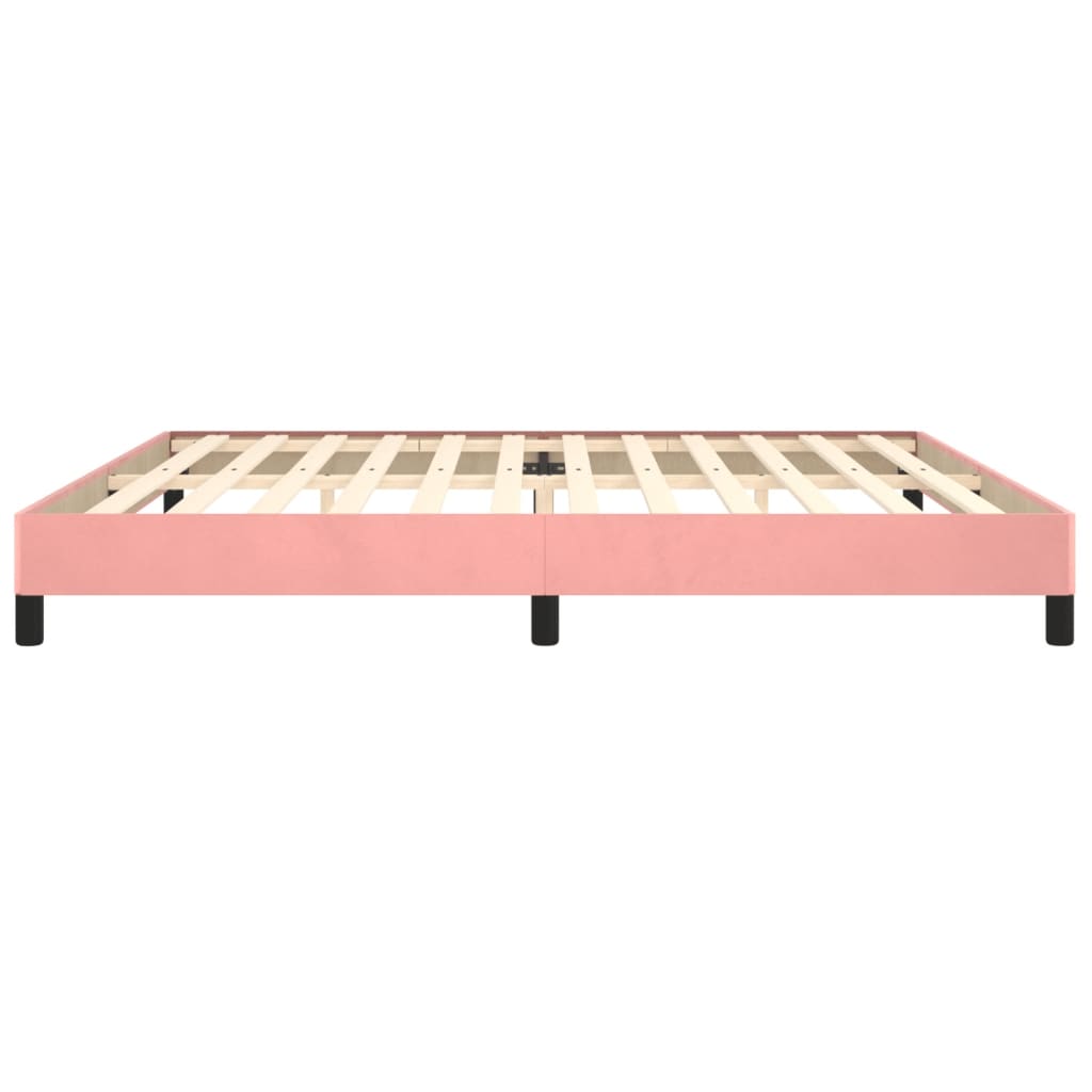 vidaXL Cadre de lit sans matelas rose 200x200 cm velours