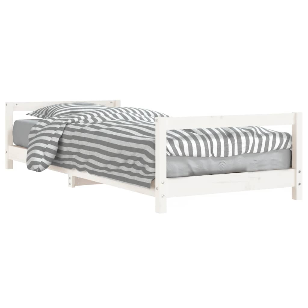 vidaXL Cadre de lit pour enfants blanc 80x200 cm bois de pin massif