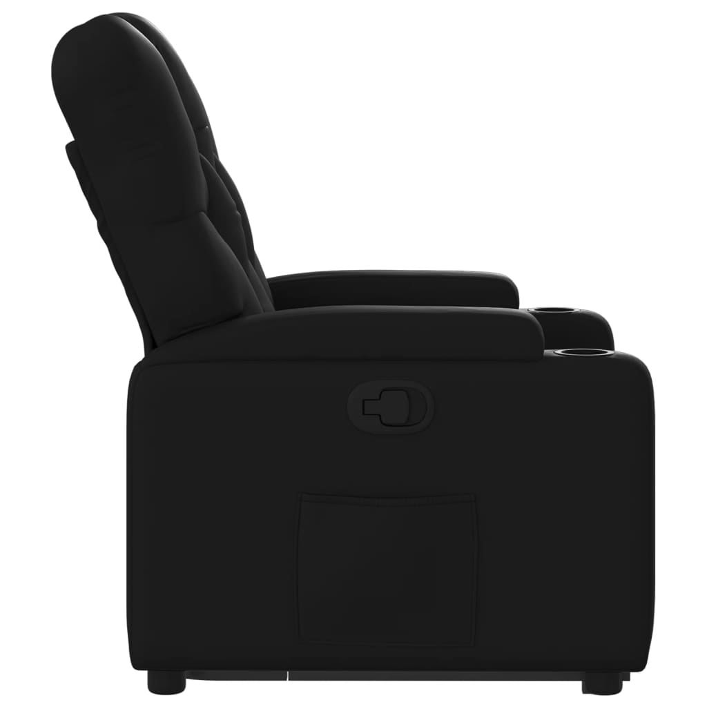 vidaXL Fauteuil inclinable Noir Similicuir