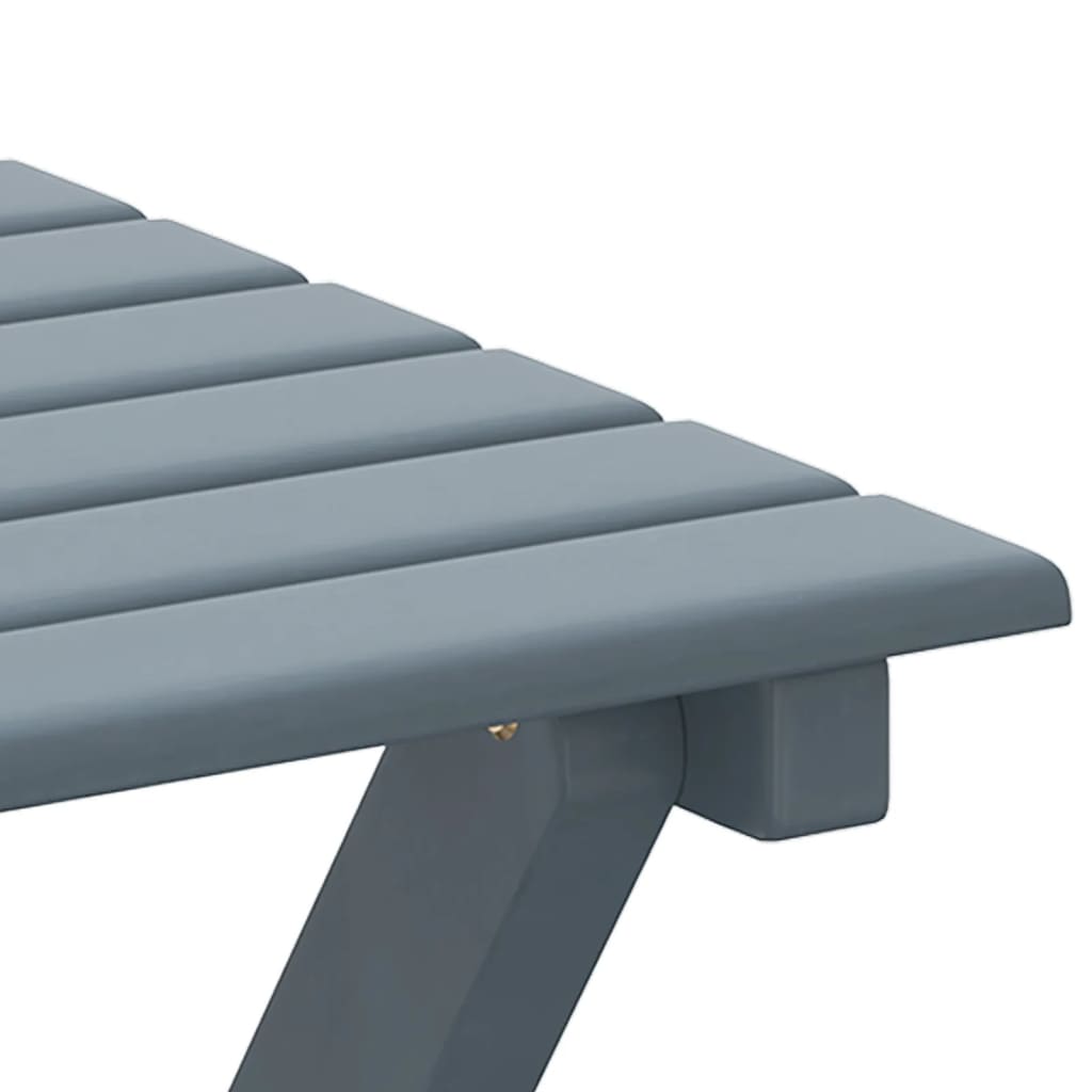 vidaXL Chaises à bascule lot de 2 table pliable gris massif peuplier