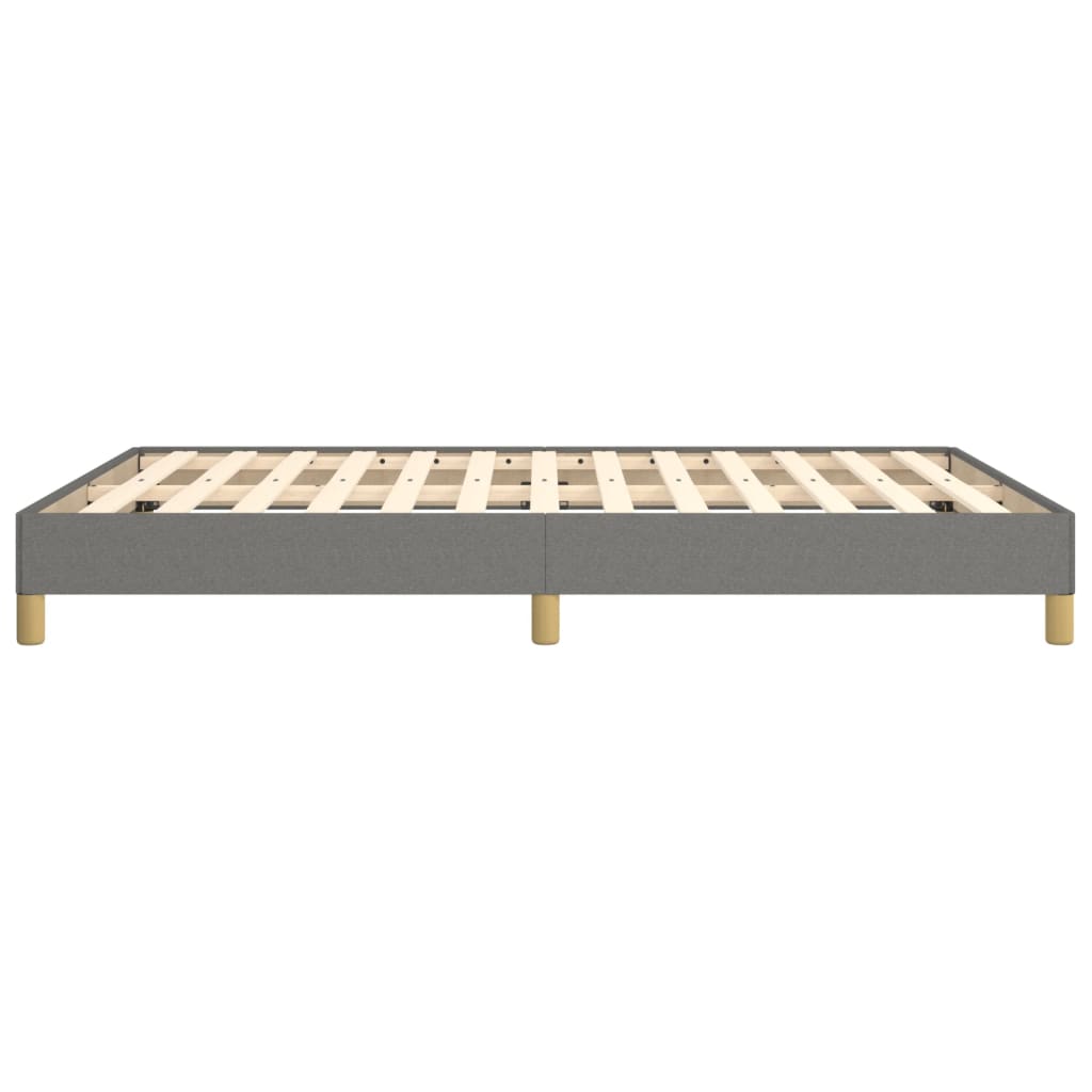 vidaXL Cadre de lit sans matelas gris foncé 140x200 cm tissu