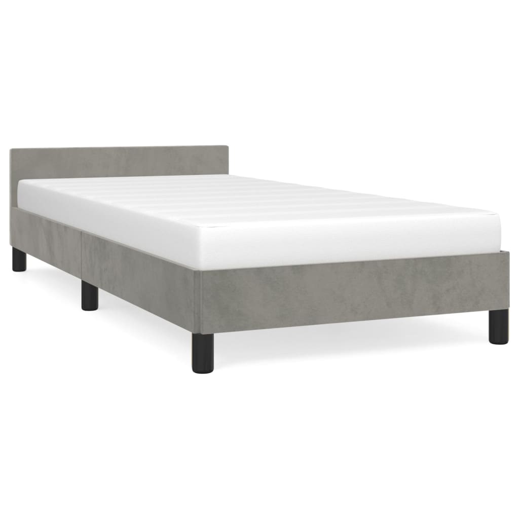 vidaXL Cadre de lit sans matelas gris clair 80x200 cm velours