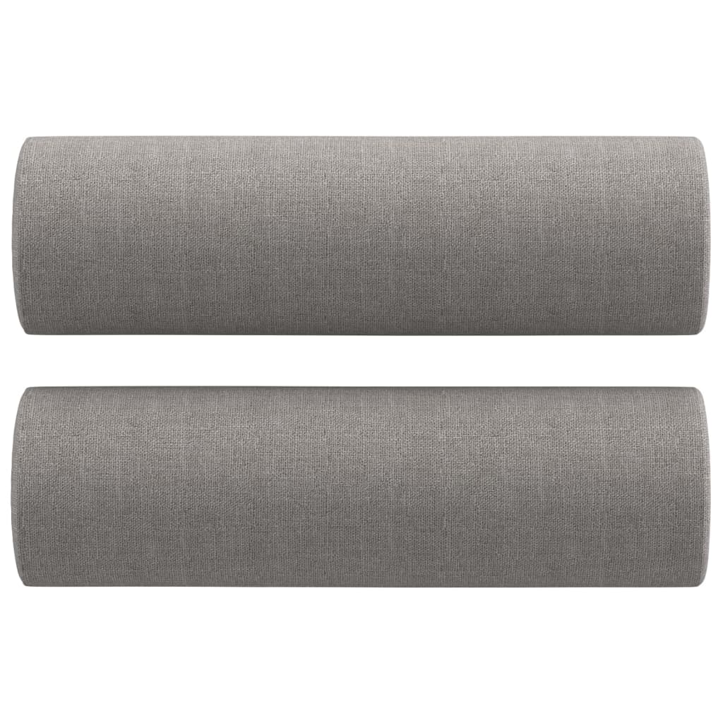 vidaXL Canapé 2 places et oreillers et coussins Gris clair 120cm Tissu