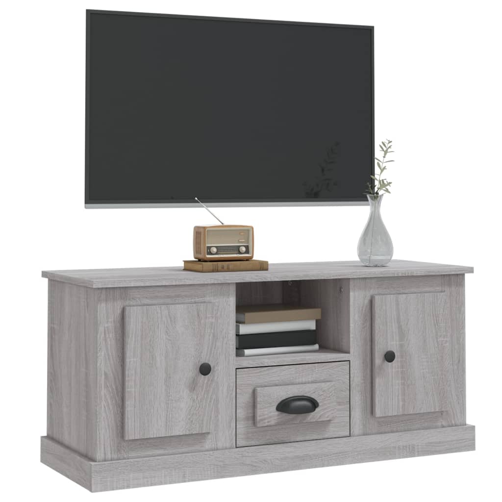 vidaXL Meuble TV sonoma gris 100x35,5x45 cm bois d'ingénierie