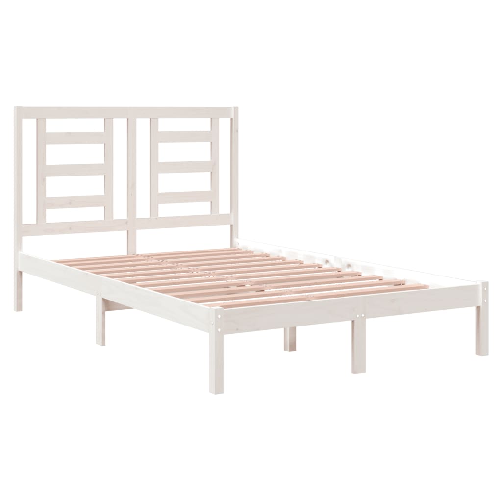 vidaXL Cadre de lit Blanc Bois de pin massif 120x200 cm