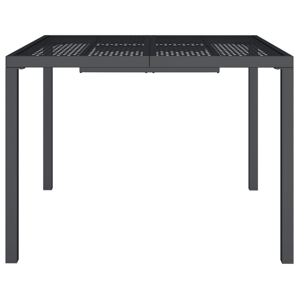 vidaXL Table de jardin anthracite 100x100x72 cm acier