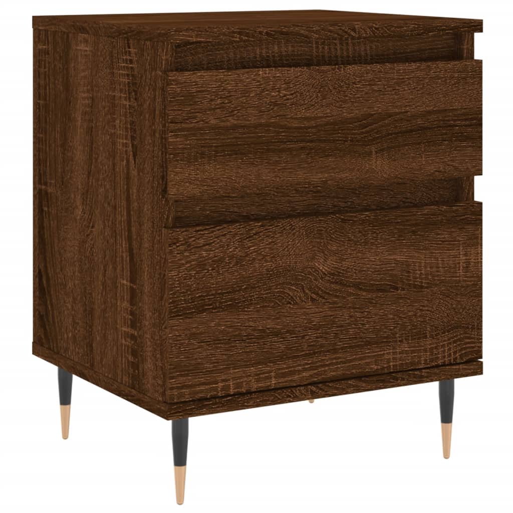 vidaXL Table de chevet chêne marron 40x35x50 cm bois d’ingénierie