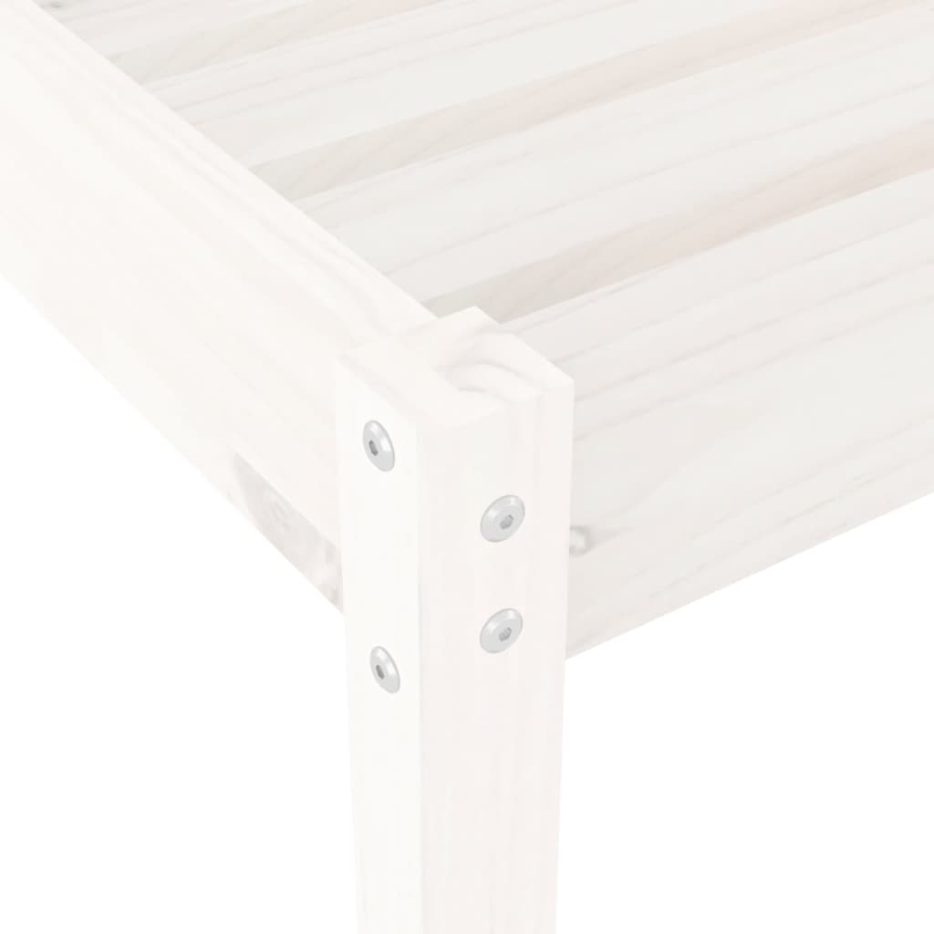 vidaXL Chaises longues lot de 2 blanc 199,5x60x74cm bois massif de pin