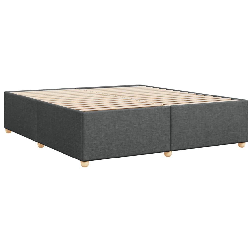 vidaXL Cadre de lit sans matelas gris foncé 200x200 cm tissu