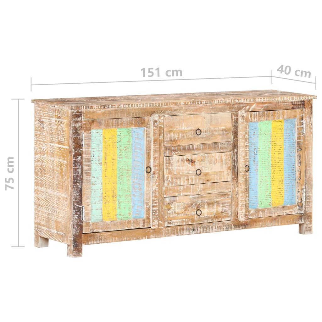 vidaXL Buffet 151x40x75 cm Bois d'acacia brut