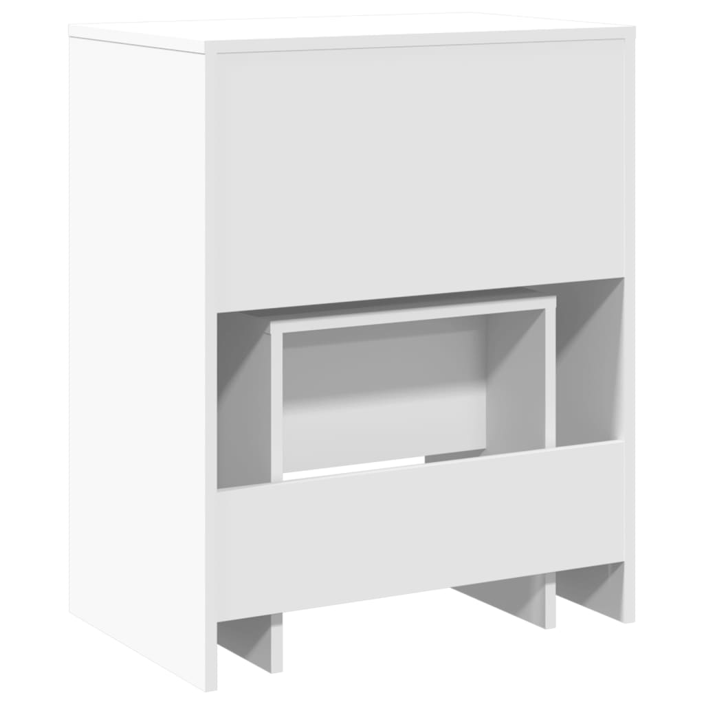 vidaXL Coiffeuse et tabouret blanc 60x40x113,5 cm