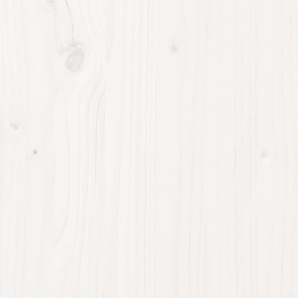 vidaXL Cadre de lit Bois de pin massif 90x190 cm Blanc simple