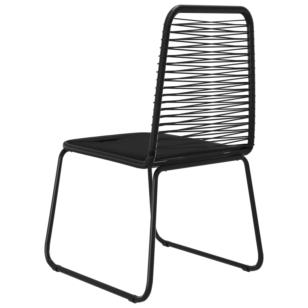 vidaXL Chaises d'extérieur lot de 4 Résine tressée Noir