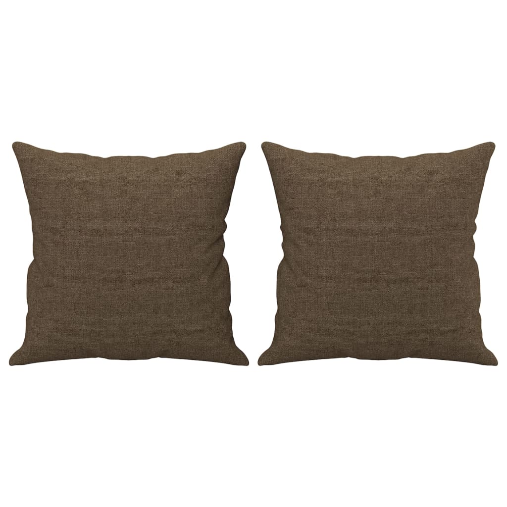 vidaXL Coussins décoratifs lot de 2 Marron 40x40 cm Tissu