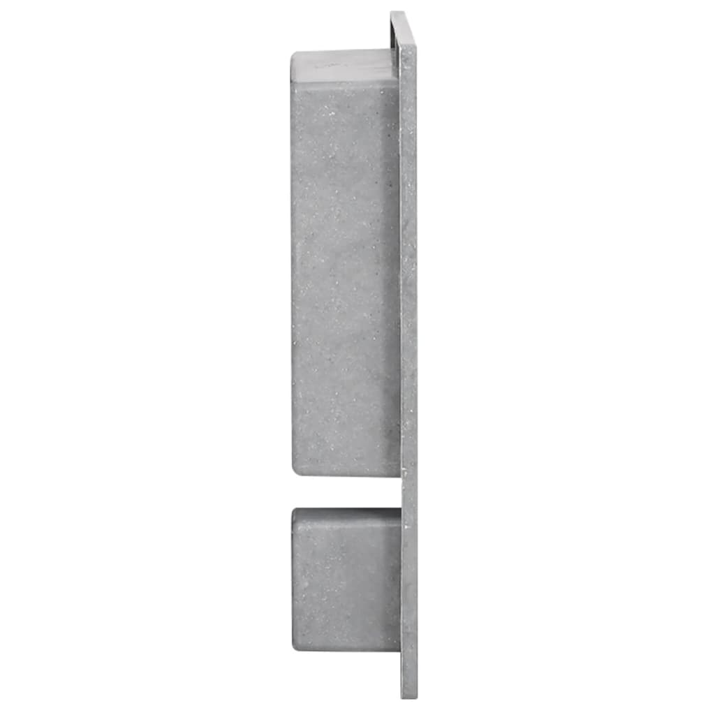 vidaXL Niche de douche avec 2 compartiments Gris mat 41x51x10 cm