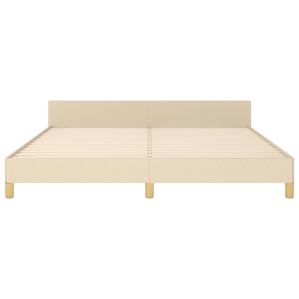 vidaXL Cadre de lit sans matelas crème 160x200 cm tissu