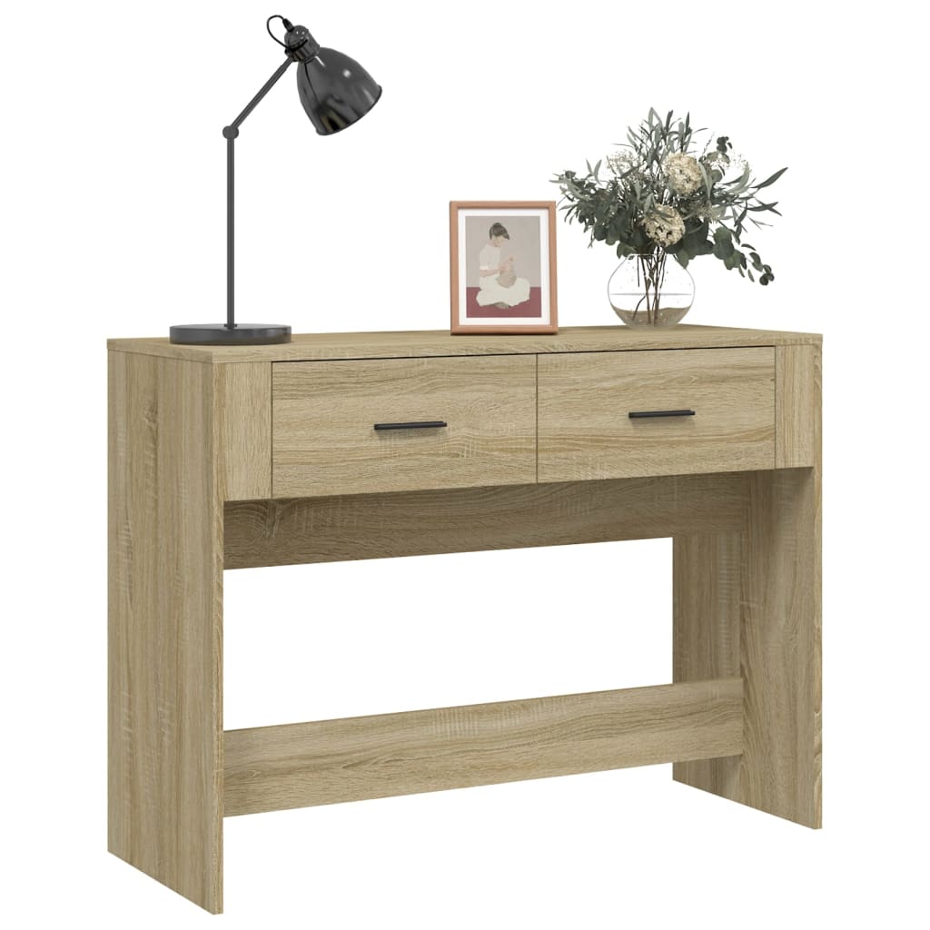 vidaXL Table console Chêne sonoma 100x39x75 cm Bois d'ingénierie