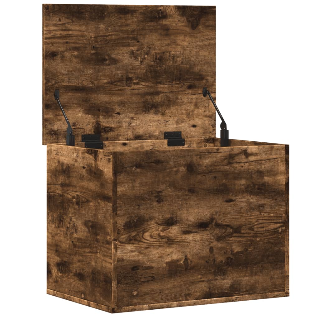 vidaXL Boîte de rangement chêne fumé 60x42x46 cm bois d'ingénierie