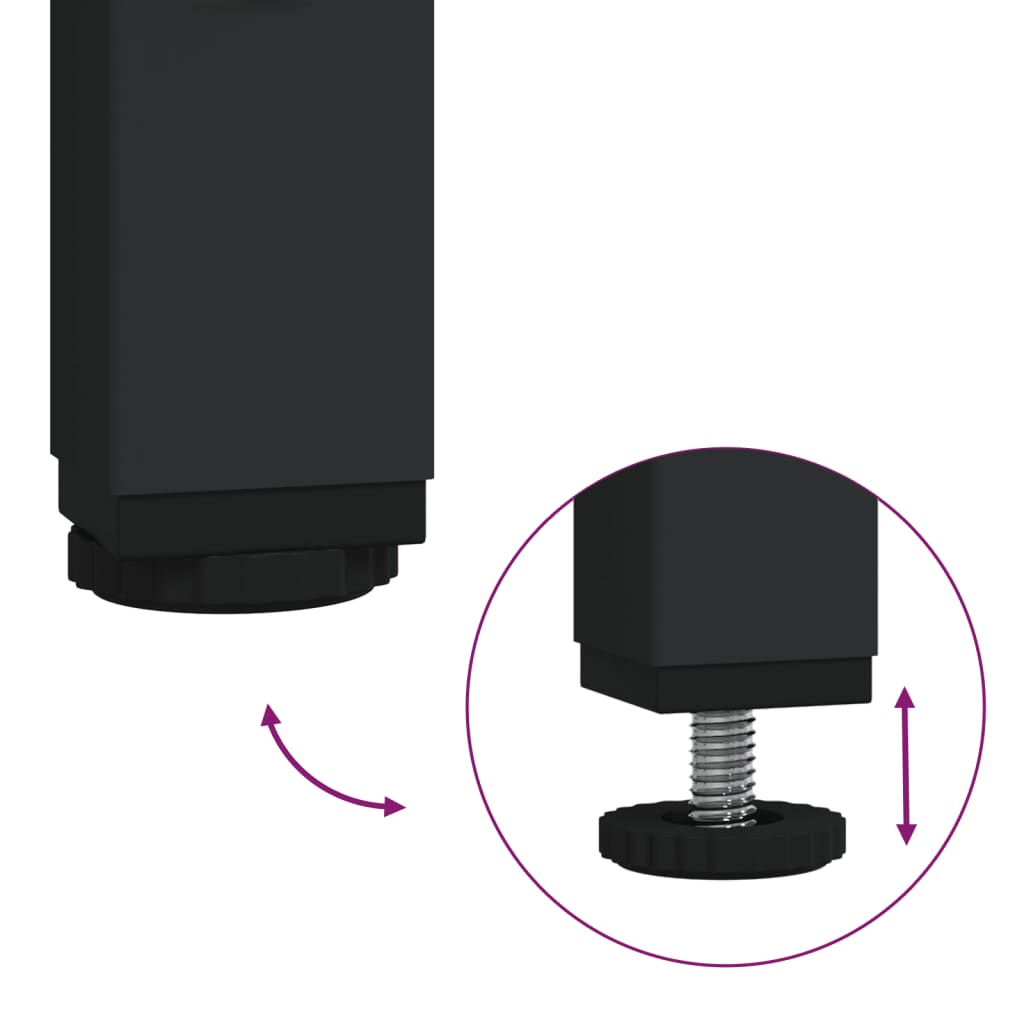 vidaXL Support d'imprimante à 2 niveaux noir 50x40x38 cm