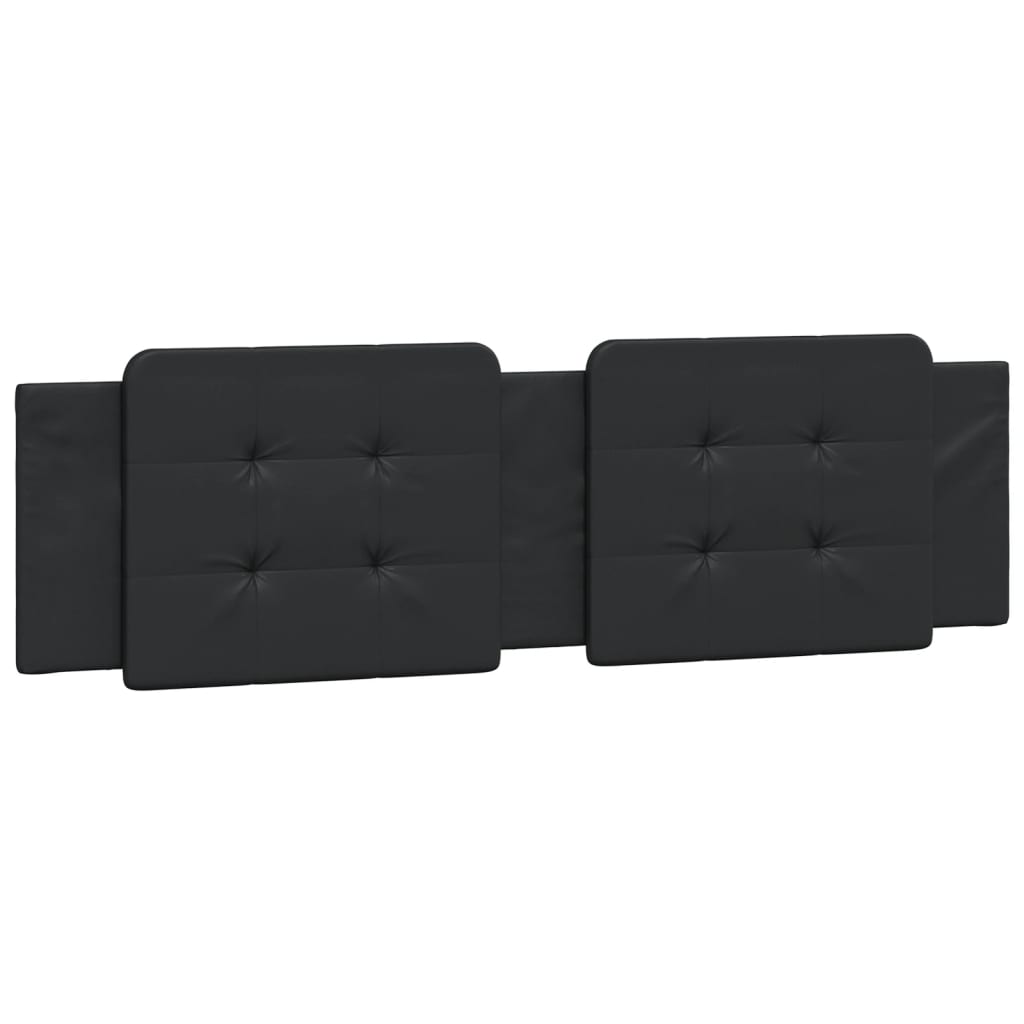 vidaXL Coussin de tête de lit noir 180 cm similicuir