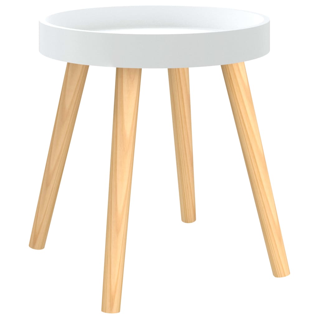 vidaXL Table d'appoint Blanc 38x38x40 cm Bois ingénierie et pin massif