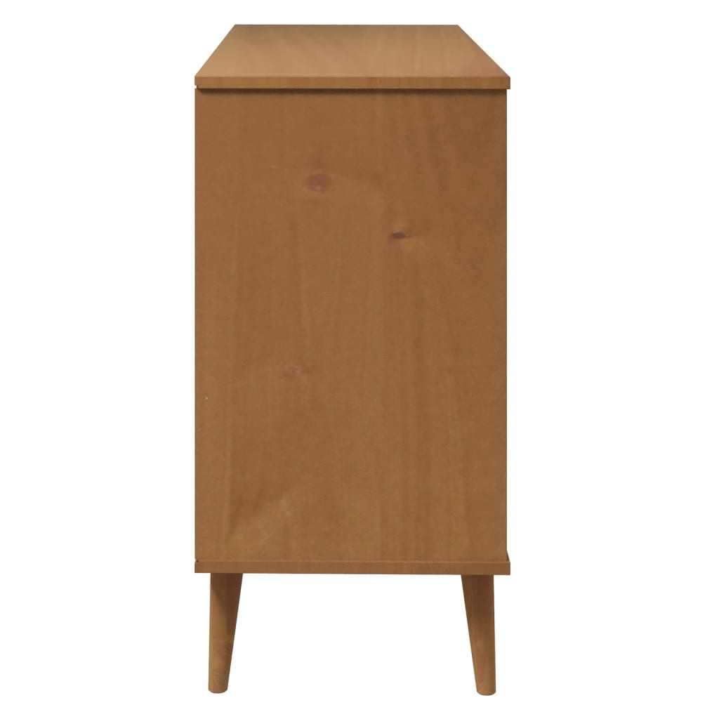 vidaXL Commode MOLDE Marron 113x40x80 cm Bois de pin massif