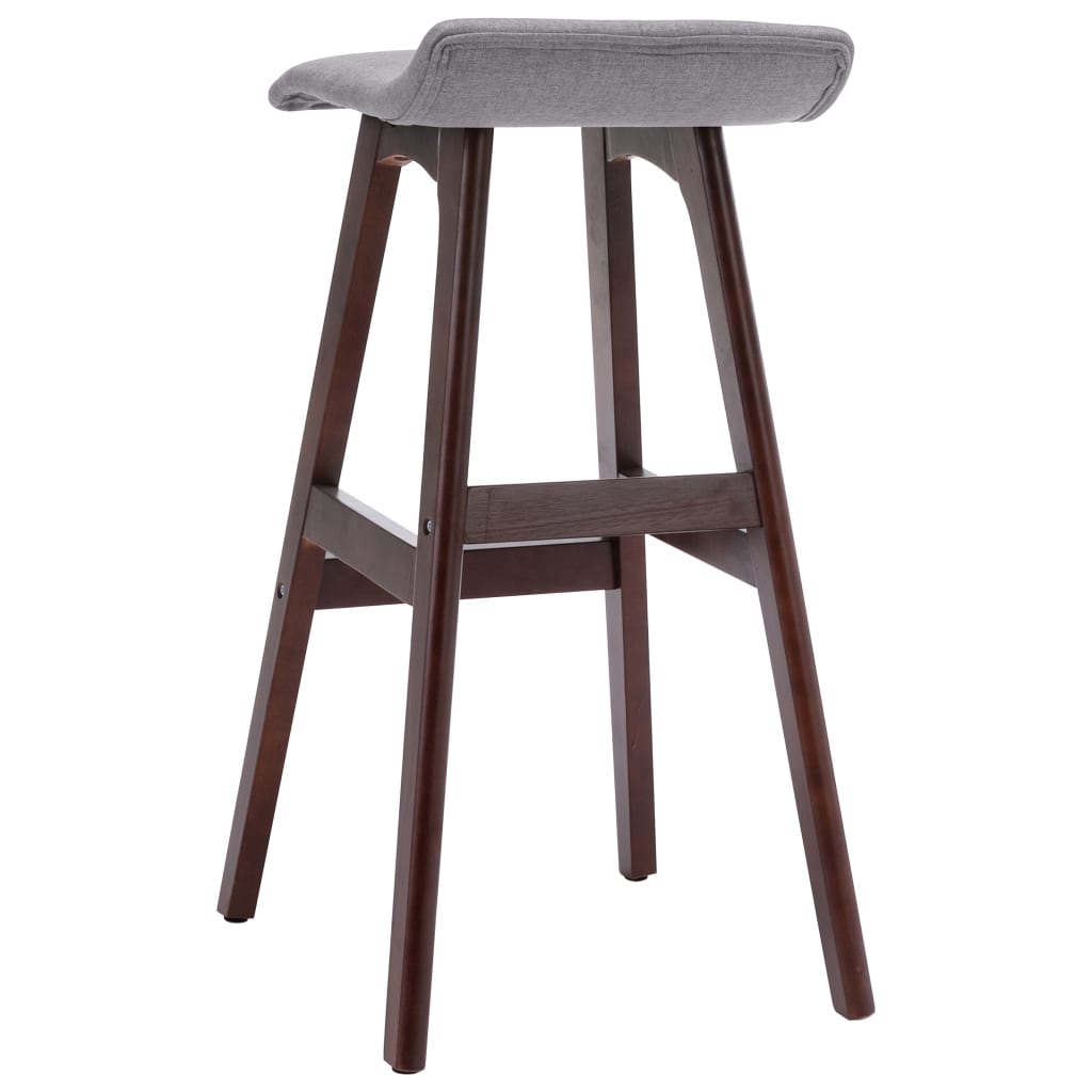 vidaXL Tabourets de bar lot de 2 gris clair tissu