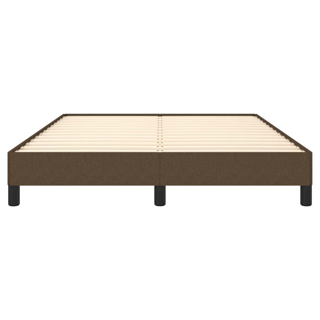 vidaXL Cadre de lit sans matelas marron foncé 140x200 cm tissu