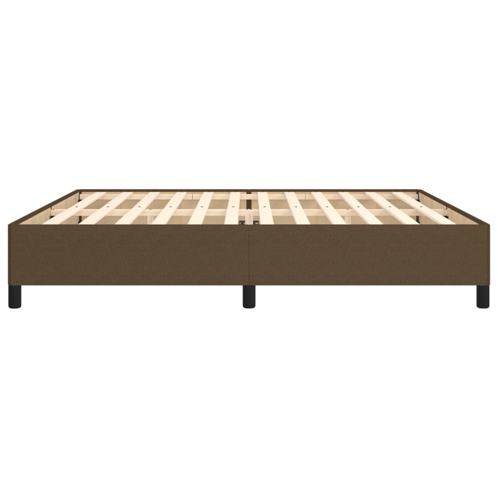 vidaXL Cadre de lit sans matelas marron foncé 200x200 cm tissu