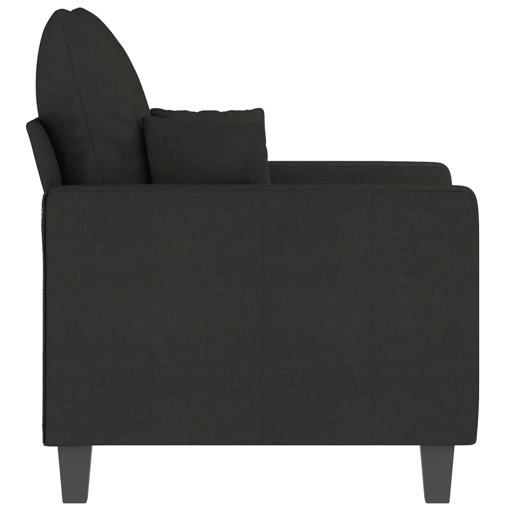 vidaXL Fauteuil Noir 60 cm Tissu