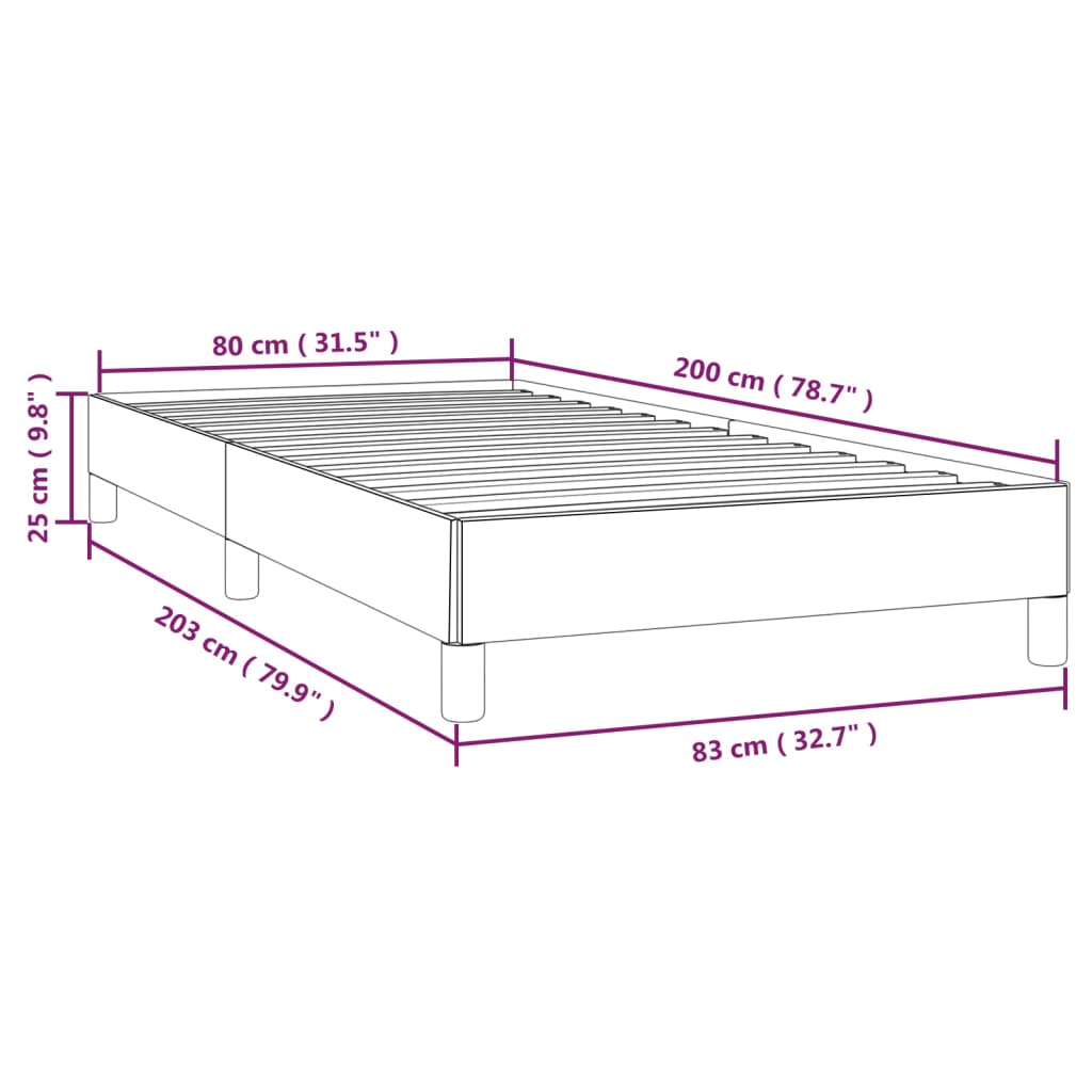 vidaXL Cadre de lit sans matelas crème 80x200 cm similicuir