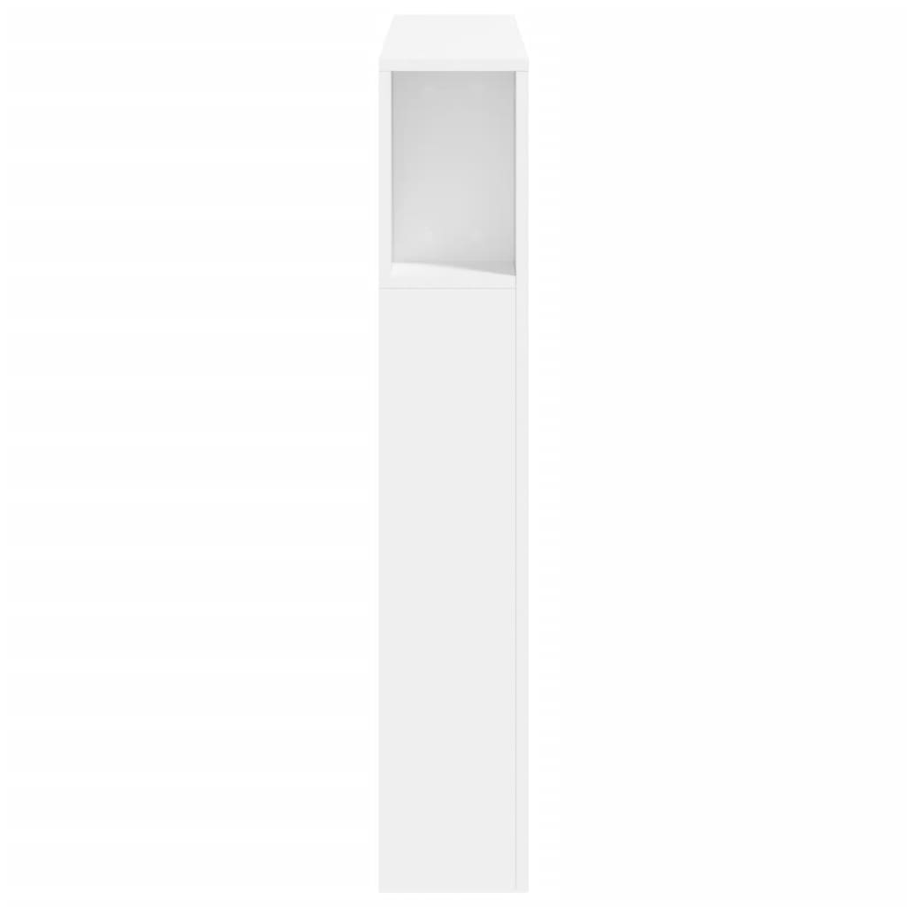 vidaXL Tête de lit à LED blanc 100x18,5x103,5 cm bois d'ingénierie