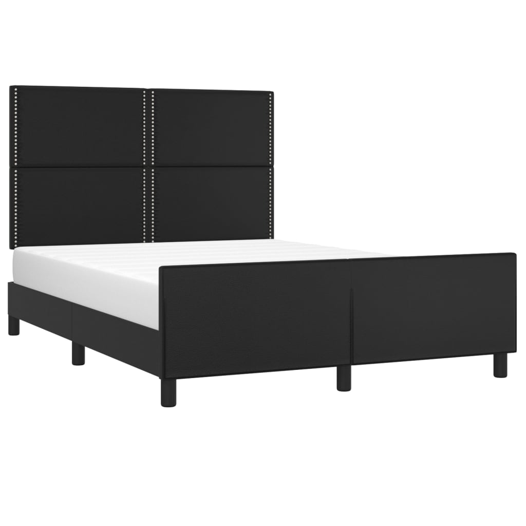 vidaXL Cadre de lit sans matelas noir 140x200 cm similicuir