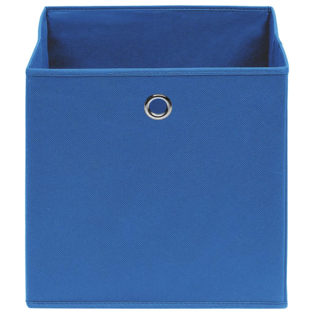 vidaXL Boîtes de rangement 10 pcs Tissu intissé 28x28x28 cm Bleu
